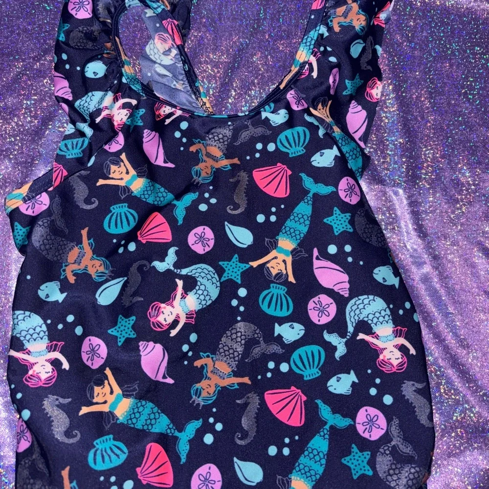 Girls Mermaid one piece bathing suit